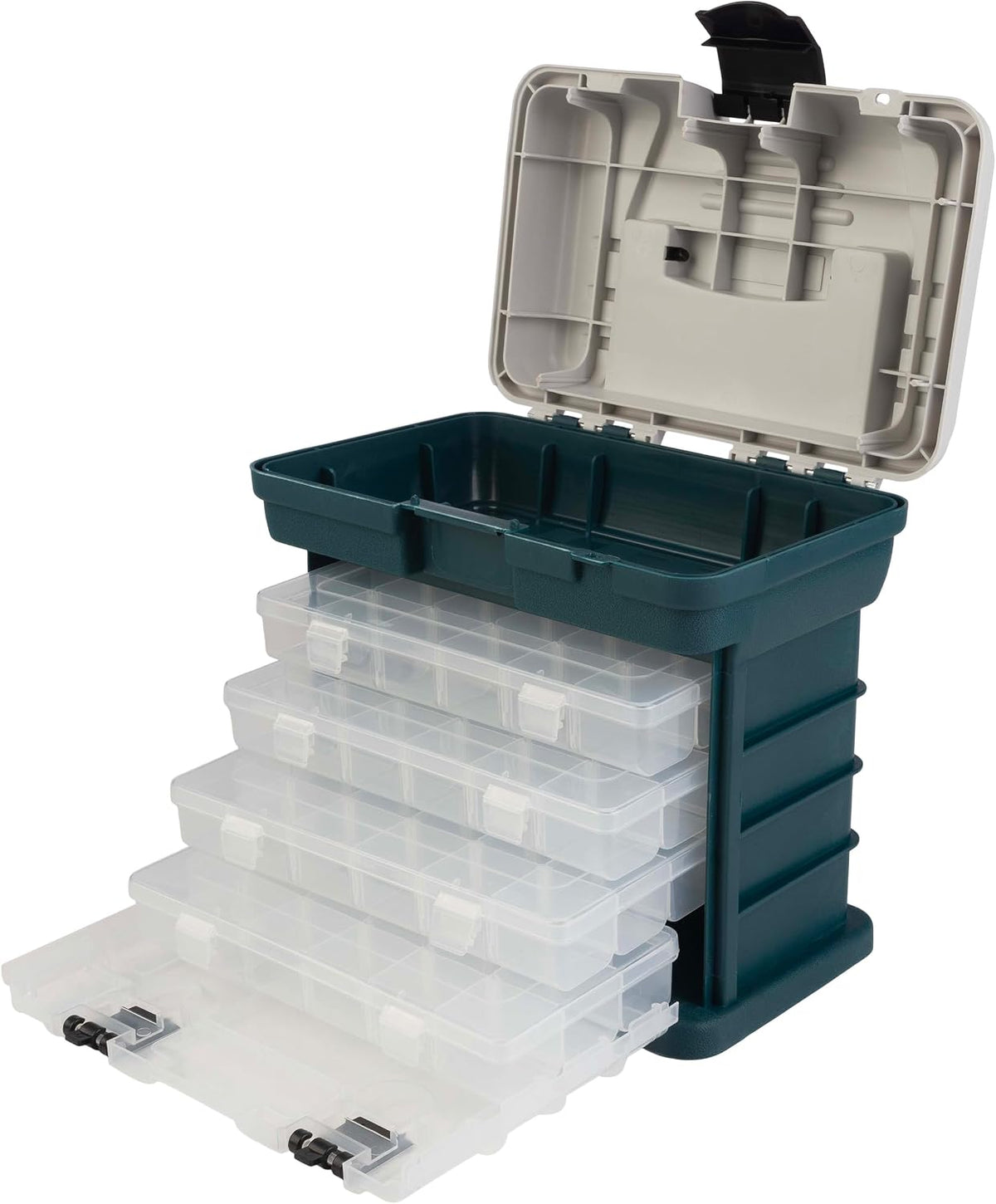stalwart portable tool box small parts organizer, gray, main product view