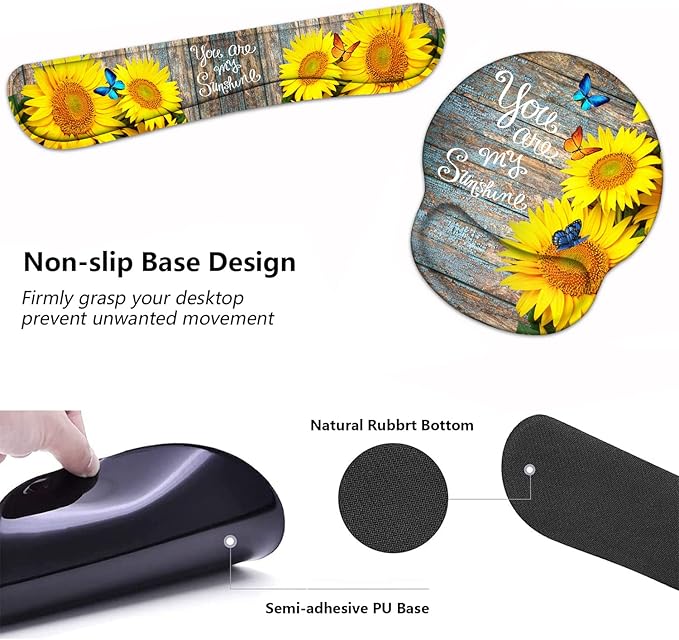 Keyboard Wrist Rest and Mouse Pad Wrist Support Set - Image 5