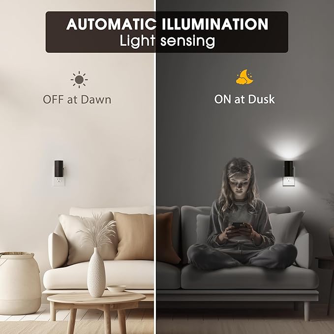 Briignite Night Lights Plug into Wall, Modern LED Night Light Plug in, Dusk to - Image 4