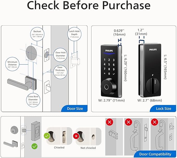 Philips Wi-Fi Smart Door Lock, Keyless Entry Door Lock - Image 8