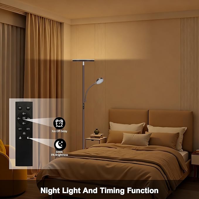 Aulaiyi Floor Lamps for Living Room, 42W Super Bright LED Floor Lamp, 2-in-1 - Image 6