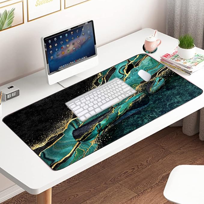 Keyboard Mouse Pad Set, Extended Mouse Pad+Keyboard Wrist Rest Support - Image 7