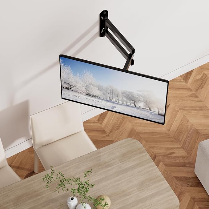 WALI TV Wall Mount Articulating LCD Monitor Full Motion 15 inch Extension Arm - Image 8