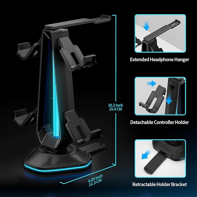Oritikur RGB Headset Stand - Image 6
