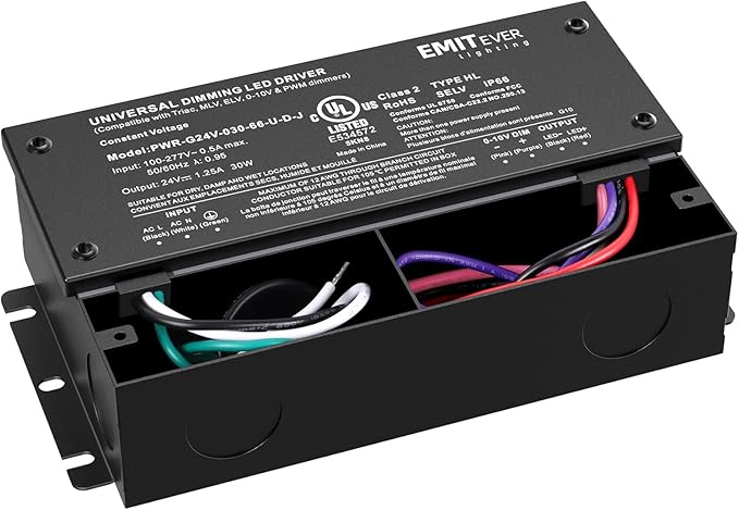 EMITEVER Dimmable Led Driver, 2 Packs 30W AC 110V-277V to DC 24V Transformer - Image 9
