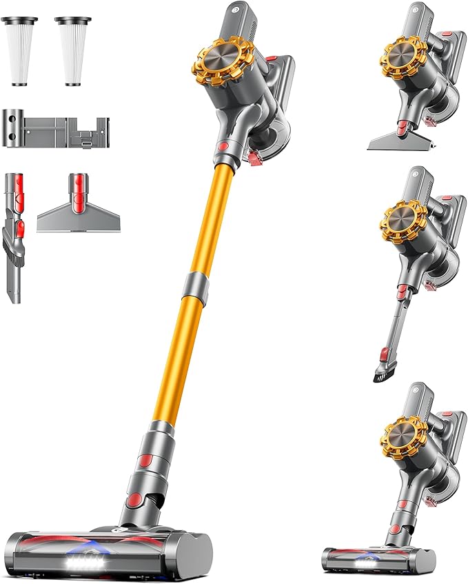 CHEBIO Cordless Vacuum Cleaner, 500W/45Kpa/60Mins Vacuum Cleaners by CHEBIO