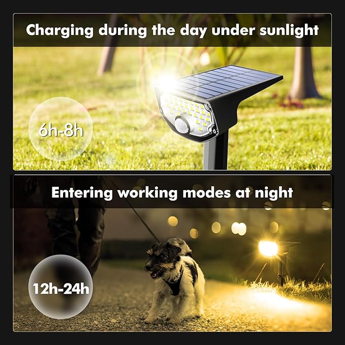 AloftSun Solar Motion Sensor Outdoor Lights, Waterproof Motion Sensor Spot - Image 5