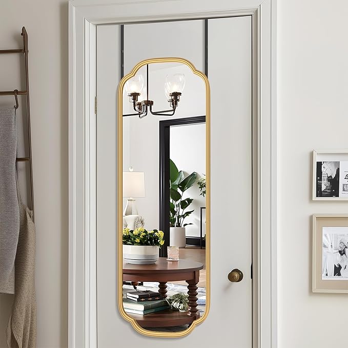 48"x16" Gold Door Mirror Full Length Over The Door - Image 2