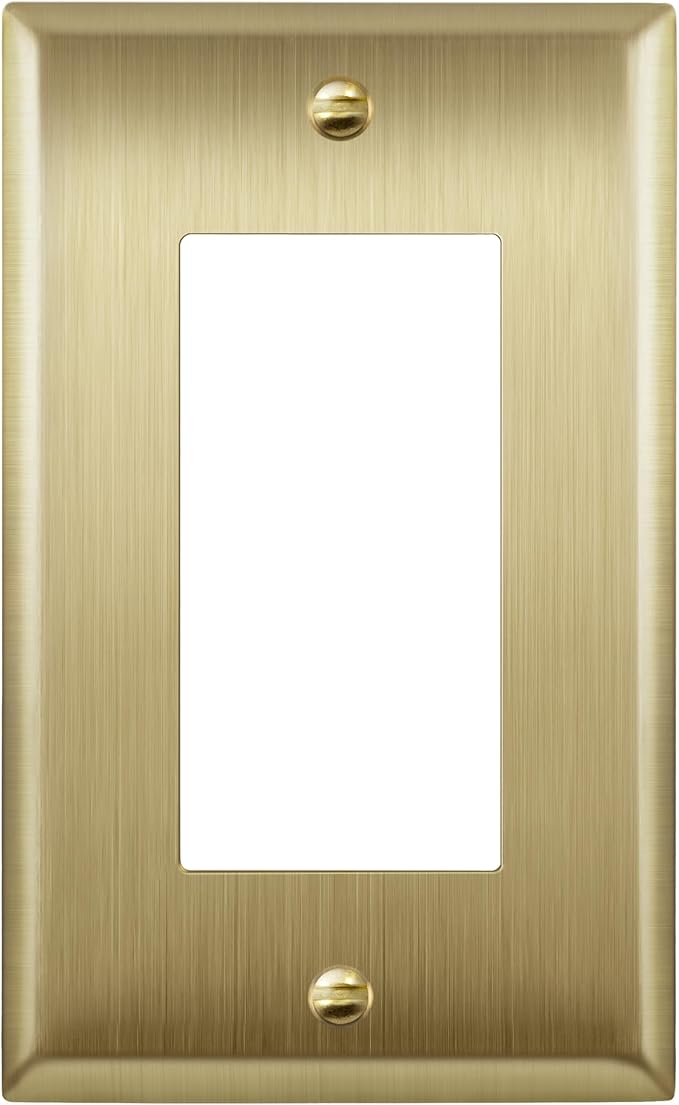 ENERLITES Decorator Switch or Outlet Metal Wall Plate, Stainless Steel Outlet by Enerlites