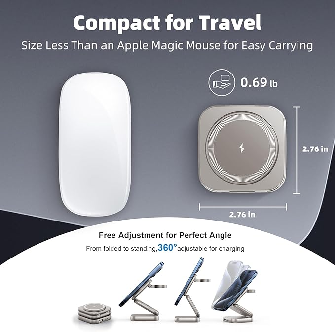 5-in-1 Wireless Charger for MagSafe, AC ISLAND Portable Travel Charging Station - Image 6