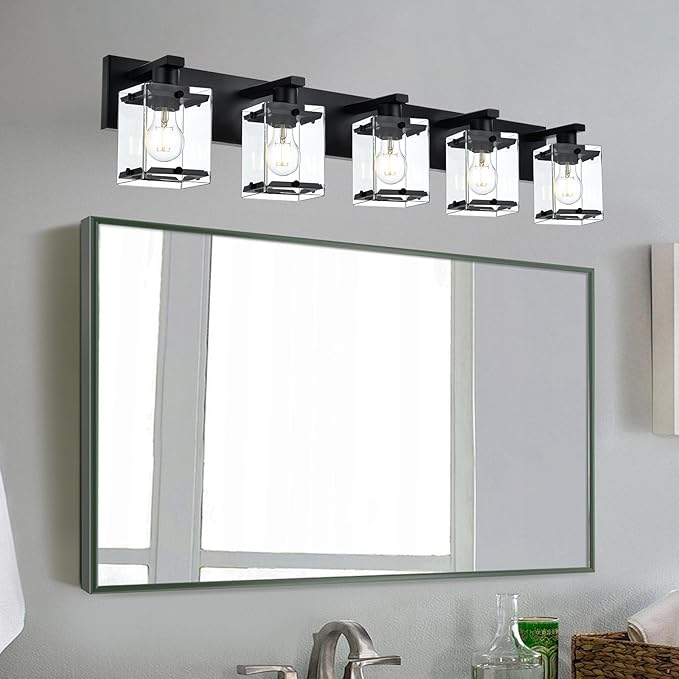 WINSHEN 5-Light Modern Vanity Lighting, E26 Bulb Base - Image 3