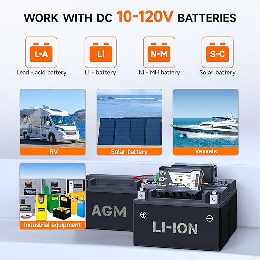 600A Shunt Battery Monitor, 0-120V Bluetooth Amp/Volt/Watt/Capacity Monitor - Image 8