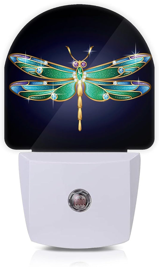 Axxitude Green Dragonfly Night Lights Plug into Wall by Axxitude