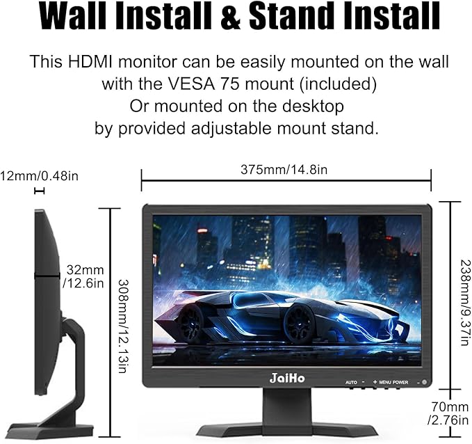JaiHo 15.6 Inch 60Hz Computer Monitor - Image 6