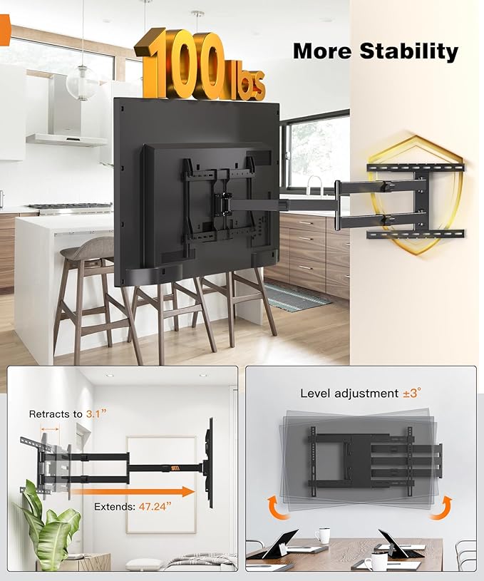 47” Extra Long Arm TV Wall Mount - Image 3