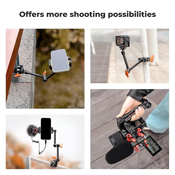 K&F CONCEPT 9.8" Magic Arm Clamp Kit - Image 7