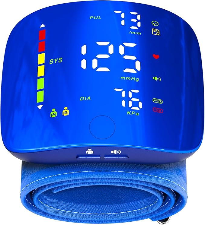 Wrist Blood Pressure Monitor, Rechargeable Blood Pressure Cuff by KIKEANG