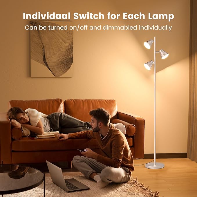 SIBRILLE 36W LED Tree Floor Lamp, Dimmable Tall Standing Lamp - Image 3