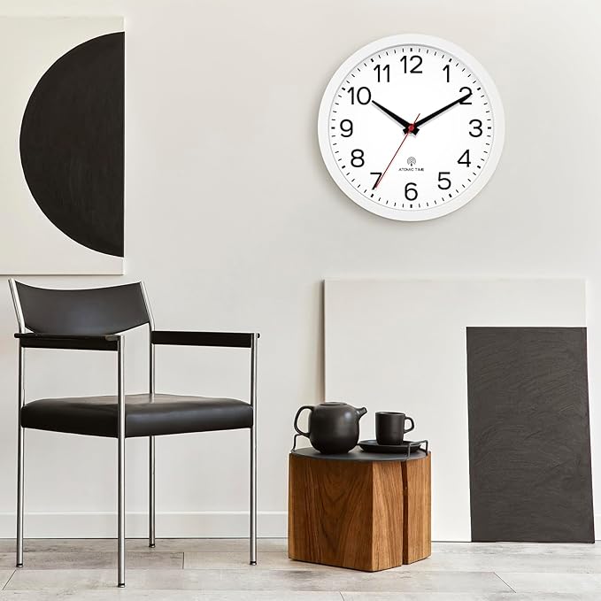 AKCISOT Atomic 10 Inch Wall Clock Analog Clocks - Image 9