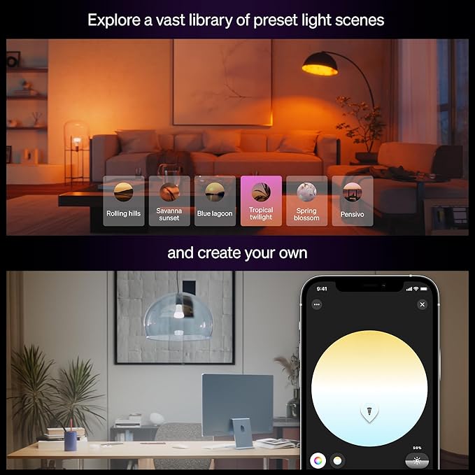 Philips Hue Smart LED A19 Bulb 2-Pack, E26 Base, Full Spectrum Light - Image 8