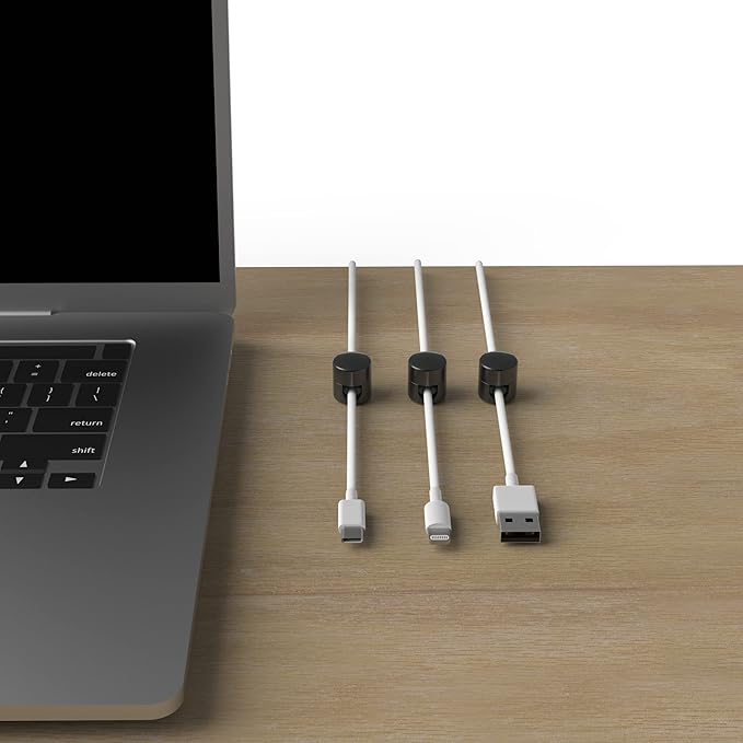 ICONIT Cable Anchors for Desk Organization Gun Metal | Premium Aluminum Cord - Image 7