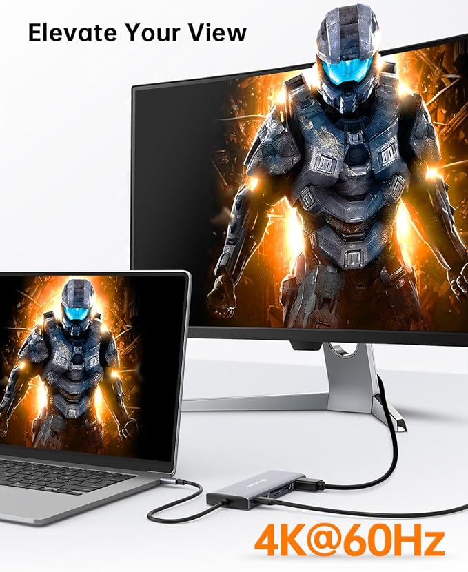 NOVOO USB C Docking Station, 12 in 1 Docking Station Dual Monitor - Image 3