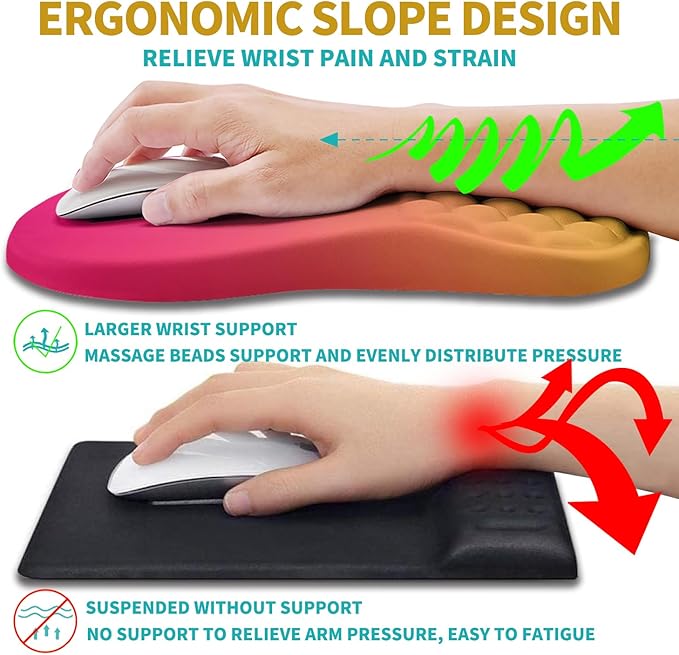 Hokafenle 2 in 1 Ergonomic Mouse Pad Wrist Support & Wrist Rest - Image 5