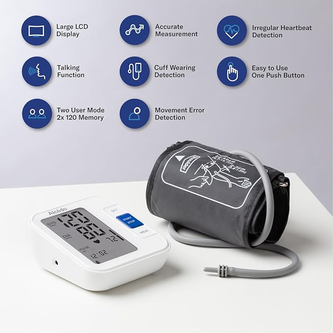 Alcedo Blood Pressure Monitor for Home Use, Automatic Digital BP Machine - Image 3