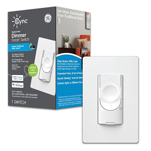 GE Smart C 2-amp Multi-Location White Wi-Fi Compatibility Touchless Illuminated by CYNCSmartHome