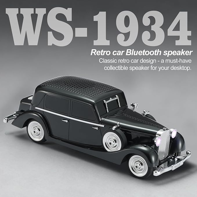WSTER Vintage Car Bluetooth Speaker, Retro Classic Model - Image 8