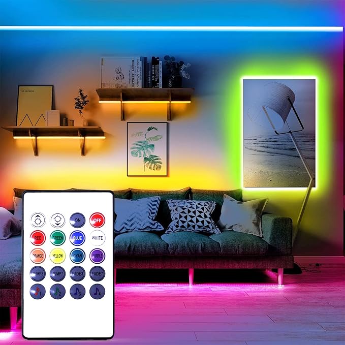 DAYBETTER 2 Ports 20 Key Smart Wi-Fi Led Strip Lights Remote Control, Output - Image 2
