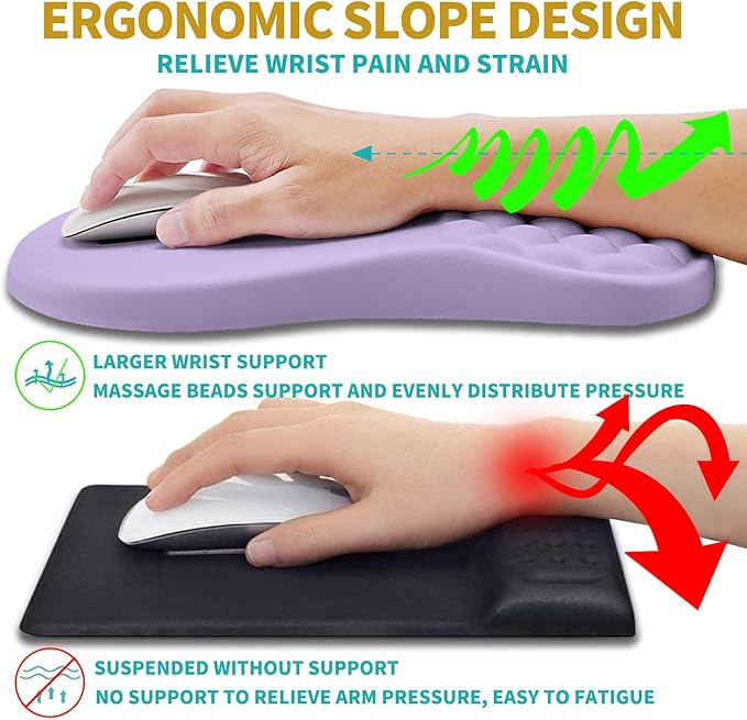 Hokafenle 2 in 1 Ergonomic Mouse Pad Wrist Support & Wrist Rest - Image 5