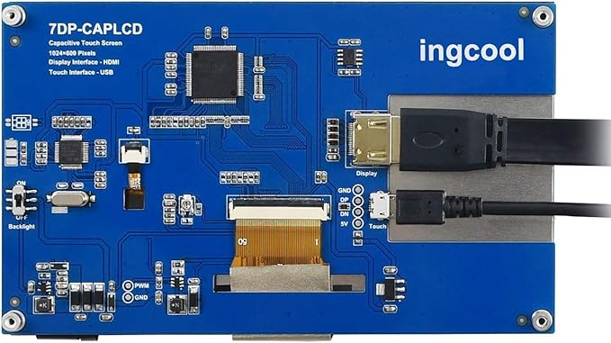 Ingcool 7 inch HDMI LCD 1024x600 Resolution Capacitive Touch Screen IPS Display - Image 2