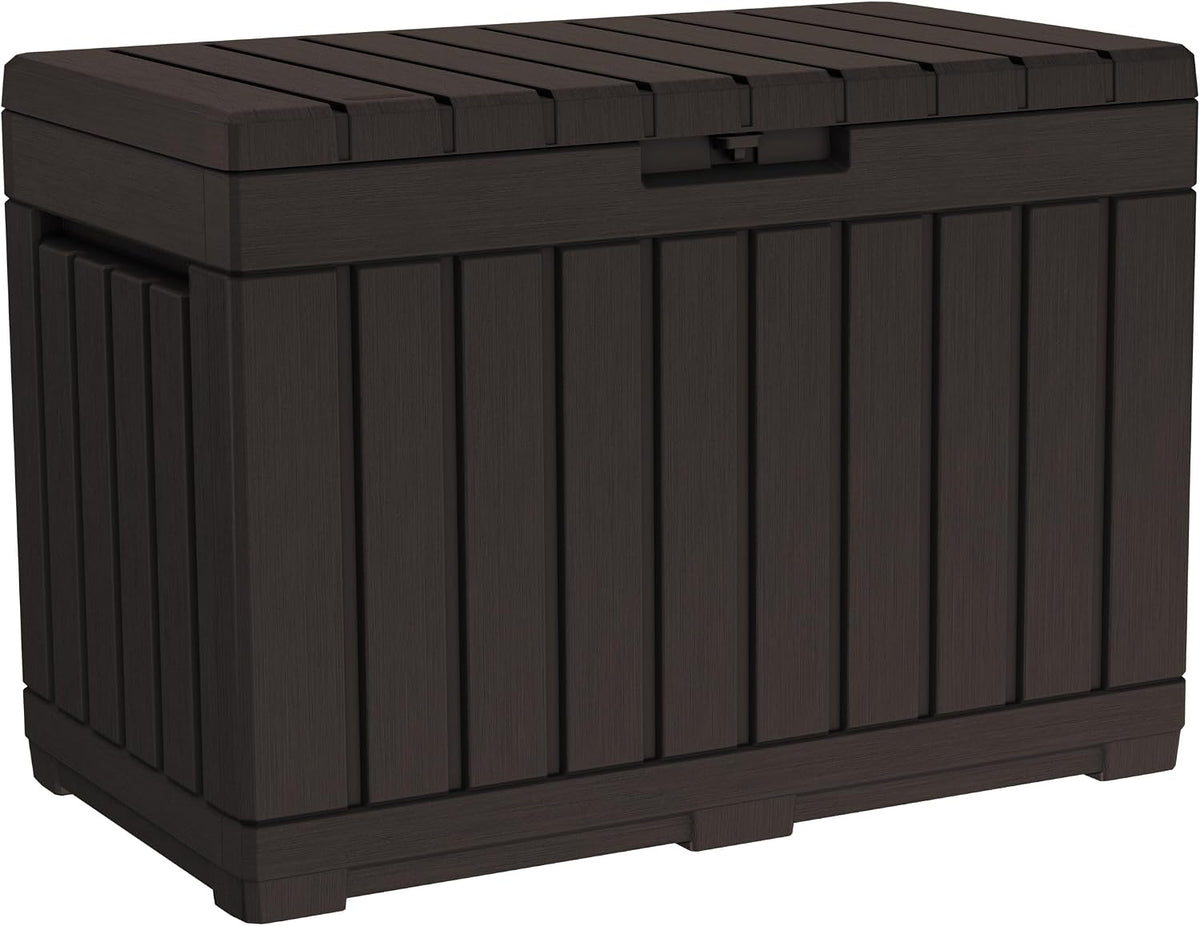 keter kentwood 50 gal outdoor storage box and, main product view