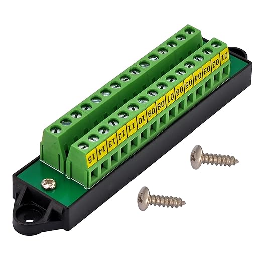 16Amp 300V 15x2 Position Terminal Block Distribution Module. OONO D-1658GP - Image 2