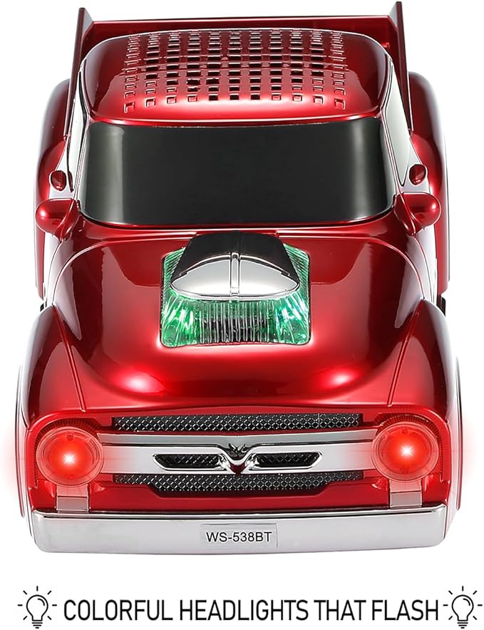 WSTER WS-538 Retro Pickup Truck Bluetooth Replica Speaker – Portable Wireless - Image 7