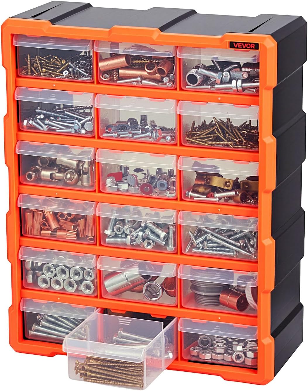 vevor 18-drawer storage organizer, plastic, drawer storage cabinet, main product view