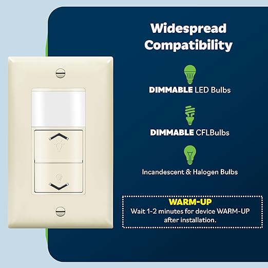 TOPGREENER Motion Sensor Light Switch Dimmer, Electronic Dimmer - Image 2