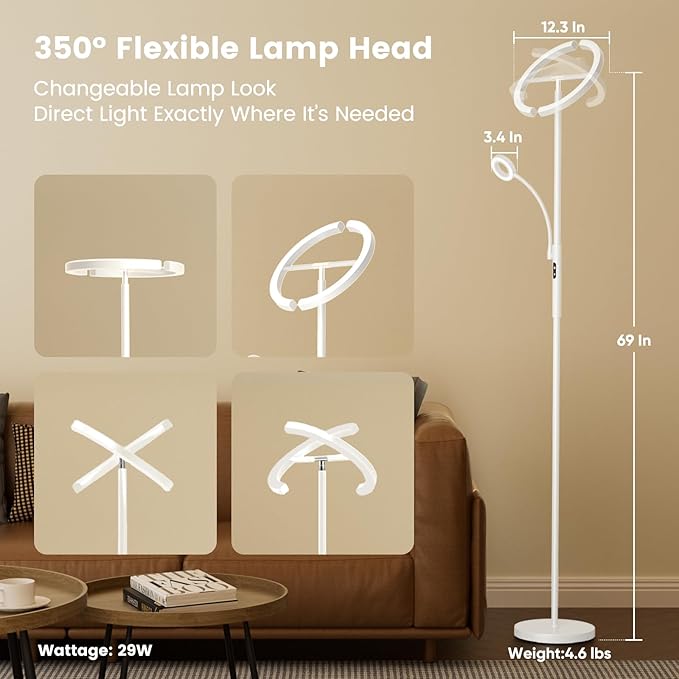 SIBRILLE White LED Floor Lamp - Image 2