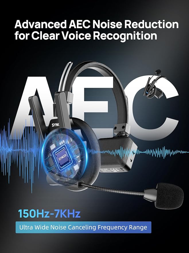 SYNCO XTALK XPRO Wireless Intercom Headset, 2.4GHz Full Duplex Wireless - Image 4