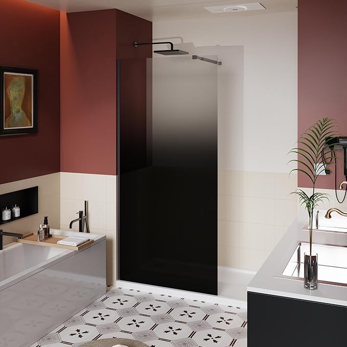 Goodyo 34"- 46" x 72" Glass Shower Door Clear Tempered Glass Panel Fixed Shower - Image 6