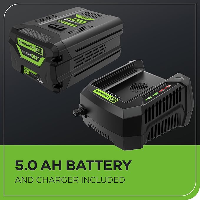 Greenworks 60V 700 CFM Brushless Leaf Blower, 5.0 Ah Battery and Rapid Charger - Image 10