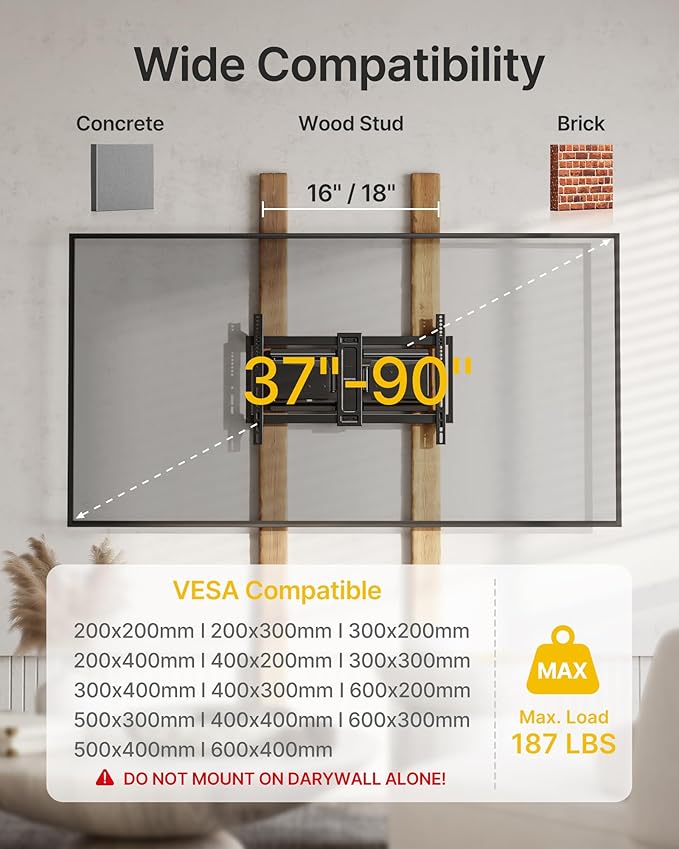 monTEK Heavy Duty Ultra Slim TV Wall Mount - Image 8