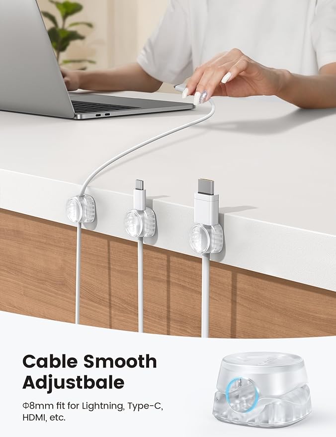12Pack Cord Organizer Spring Cable Holder Clips - Image 6