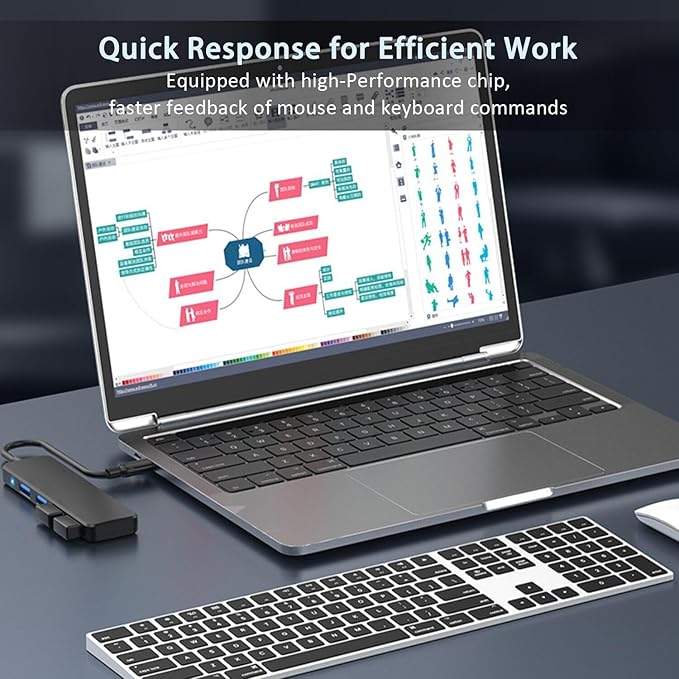 USB Hub, VIENON 4-Port USB 3.0 Hub USB Splitter USB Expander - Image 4