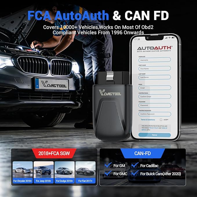 VDIAGTOOL D200 OBD2 Scanner Bluetooth, 2026 Bidirectional Scan Tool - Image 8