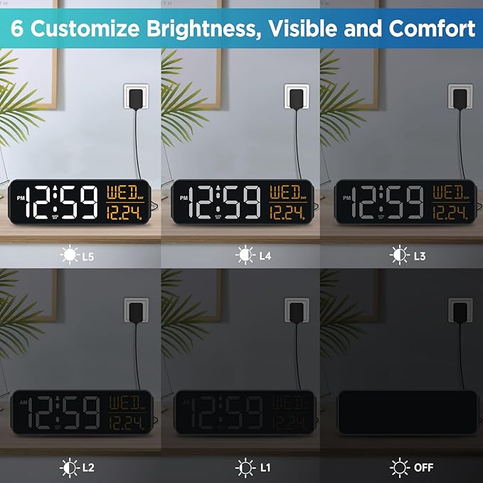 Peakeep Large Display Digital Alarm Clock - Image 3