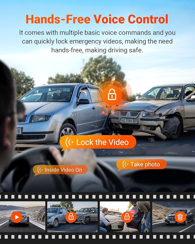 Vantrue S1 Pro AI Dash Cam Front and Rear, Dual 1440P Dash Camera w/2.7K - Image 7