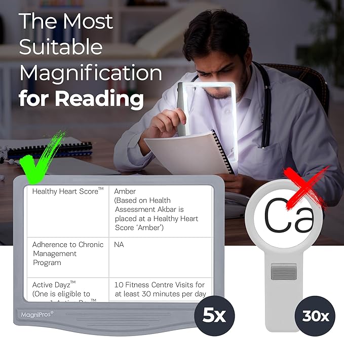 MAGNIPROS Patented 5X Large LED Page Magnifier - Image 9