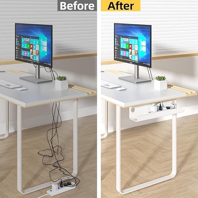 YECAYE Large Under Desk Cable Management, Easy Install Cable Management Under - Image 7